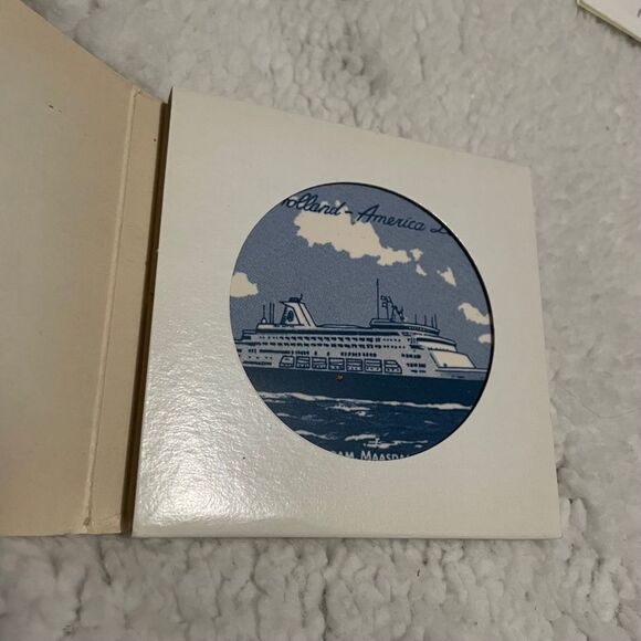 Holland America Line Blue Delft Tile‎ coasters Signature Class Ships collectible - Picture 5 of 15